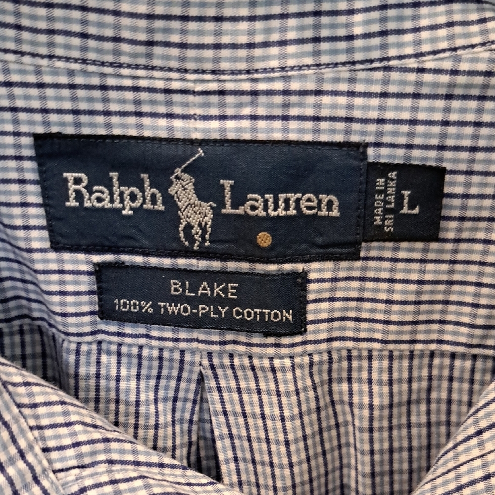 Ralph Lauren Men's Light Blue Plaid Shirt - Picture 2 of 5